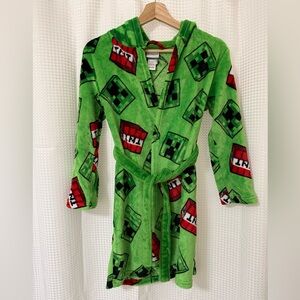 Green Minecraft Kids PJ Robe